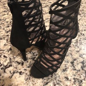 *NEW* Windsor Black Strappy Heels, Sz. 8